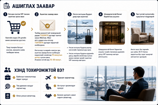 VIP Лаунж эрх (Олон  Улсын) - 2 хүн